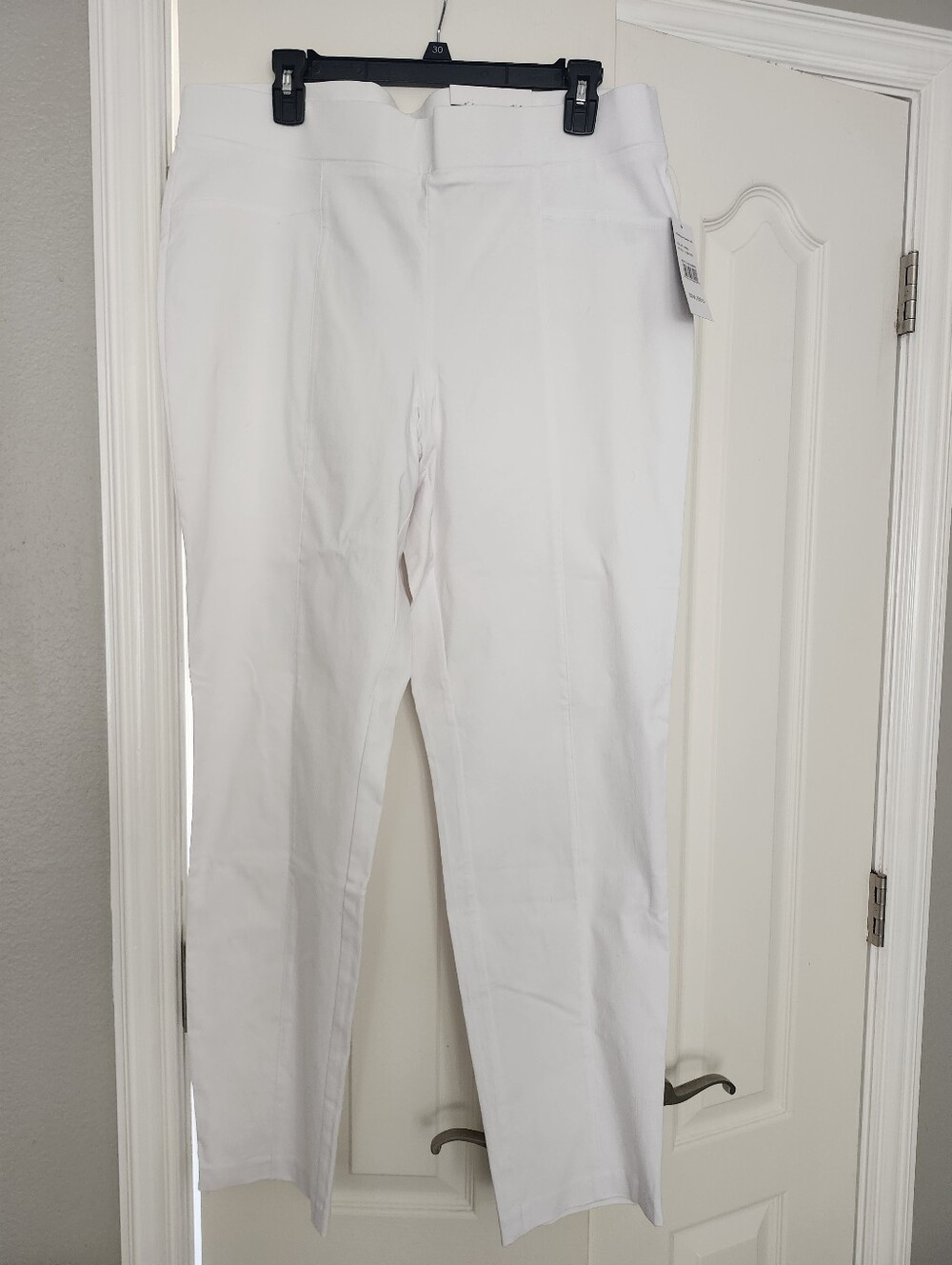 Womens White Stretch Dress Pants